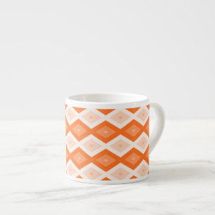 Oranje diamantpatroon espresso kop