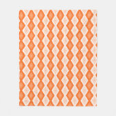 Oranje diamantpatroon fleece deken (Voorkant)