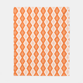Oranje diamantpatroon fleece deken
