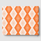 Oranje diamantpatroon gastenboek (Achterkant)