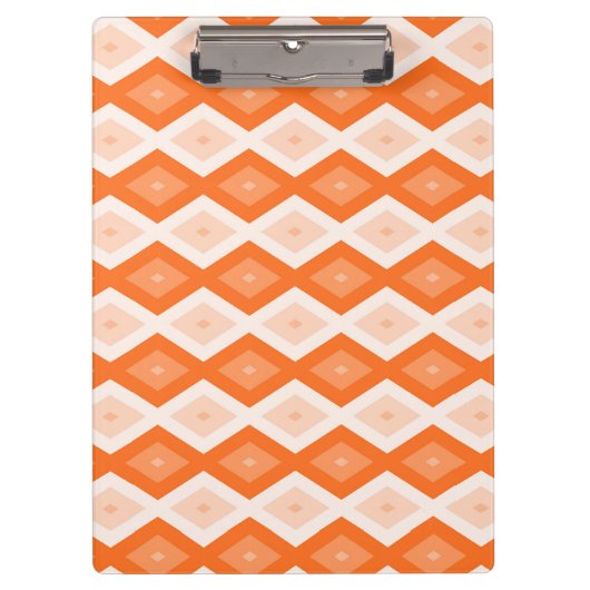 Oranje diamantpatroon klembord (Voorkant)