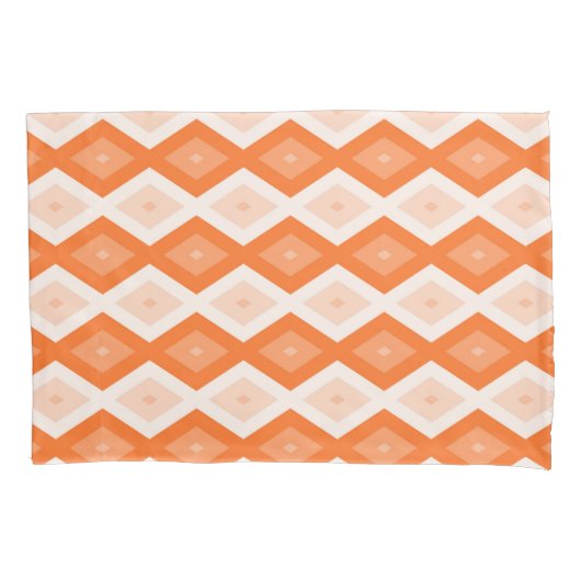 Oranje diamantpatroon kussensloop (Voorkant)