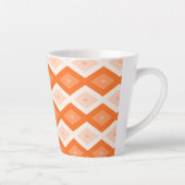 Oranje diamantpatroon latte mok (Rechts)