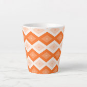 Oranje diamantpatroon latte mok (Voorkant)