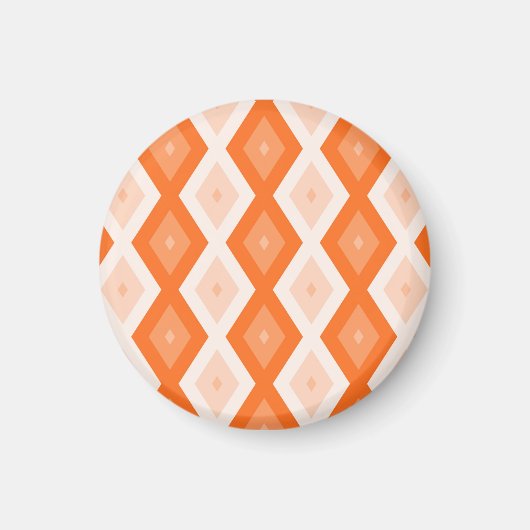 Oranje diamantpatroon magneet (Voorkant)