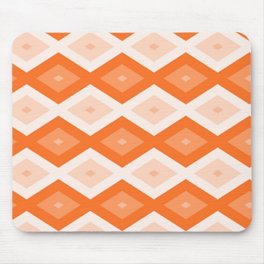 Oranje diamantpatroon muismat (Voorkant)