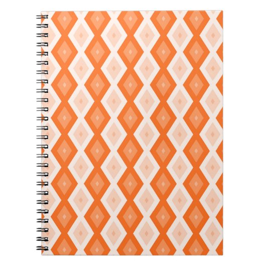 Oranje diamantpatroon notitieboek (Voorkant)