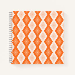 Oranje diamantpatroon notitieboek
