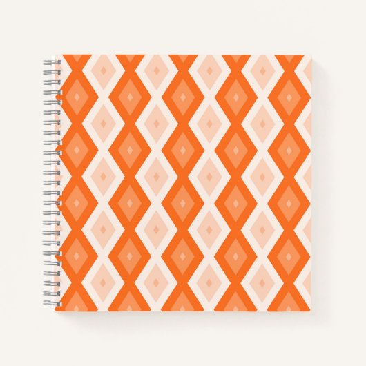 Oranje diamantpatroon notitieboek (Voorkant)