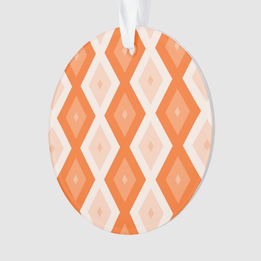 Oranje diamantpatroon ornament (voorkant)