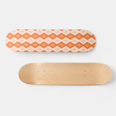 Oranje diamantpatroon persoonlijk skateboard (Horizontaal)