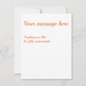 Oranje diamantpatroon RSVP kaartje (Achterkant)