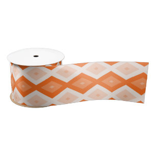Oranje diamantpatroon satijnen lint