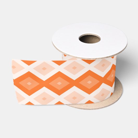 Oranje diamantpatroon satijnen lint (Spoel)