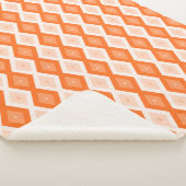 Oranje diamantpatroon sherpa deken (3/4)