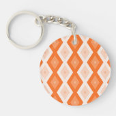 Oranje diamantpatroon sleutelhanger (Voorkant)