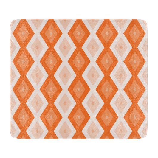 Oranje diamantpatroon snijplank (Voorkant)