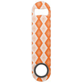 Oranje diamantpatroon speed flessenopener (Voorkant)