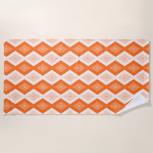 Oranje diamantpatroon strandlaken (Voorkant)