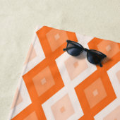 Oranje diamantpatroon strandlaken (In situ)