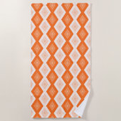 Oranje diamantpatroon strandlaken (Voorkant)