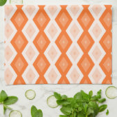 Oranje diamantpatroon theedoek (Gevouwen)