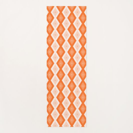 Oranje diamantpatroon yogamat (Voorkant)