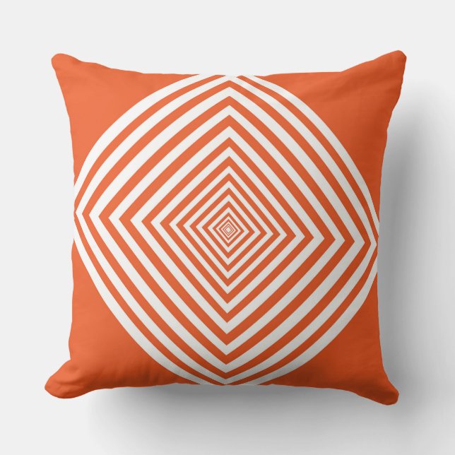 Oranje diamantvorm kussen (Voorkant)