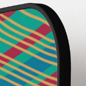 Oranje Diamond Blue Turquoise Pattern Pickleball Paddle (Links Detail)