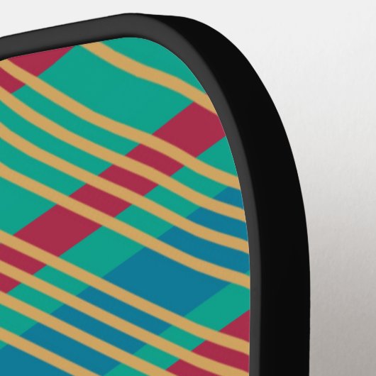 Oranje Diamond Blue Turquoise Pattern Pickleball Paddle (Links Detail)