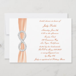Oranje Diamond Infinity Bridal Shower Kaart