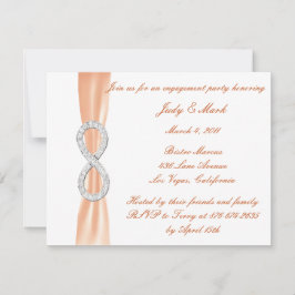 Oranje Diamond Infinity Engagement Party Kaart