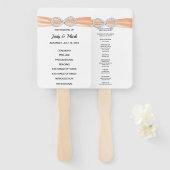 Oranje Diamond Infinity Trouwprogramma Fans Handwaaier (Voorkant en achterkant)