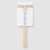 Oranje Diamond Infinity Trouwprogramma Fans Handwaaier (Achterkant)