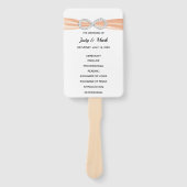 Oranje Diamond Infinity Trouwprogramma Fans Handwaaier (Voorkant)