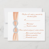Oranje Diamond Infinity Wedding Response Kaart (Voorkant)
