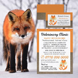 Oranje dienst voor veefokkerij, diergeneeskunde flyer<br><div class="desc">Oranje vossen,  dierenartsen,  veterinaire dienst Adverteren Flyer door de Visitekaartje winkel.</div>