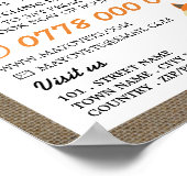 Oranje dienst voor veefokkerij, diergeneeskunde poster (Hoek)