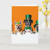 Oranje Dieren Vrienden Kaart (Gele Bloem)