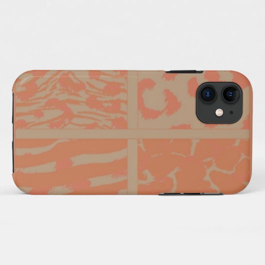 Oranje dierenpatronen Case-Mate iPhone case (Achterkant (horizontaal))
