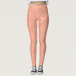 Oranje dierenprint tijgerstrepen leggings