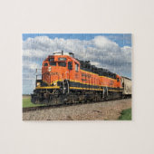 Oranje dieselmotor legpuzzel (Horizontaal)