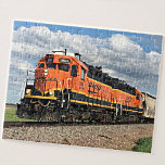 Oranje dieselmotor legpuzzel<br><div class="desc">Oranje zwarte diesel Loco Train Puzzle - zie mijn winkel voor nog meer geweldige treintjes</div>