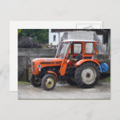 Oranje dieseltractor Steyr KL II Briefkaart (Voorkant / Achterkant)