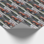 Oranje dieseltractor Steyr KL II Cadeaupapier (Hoek)