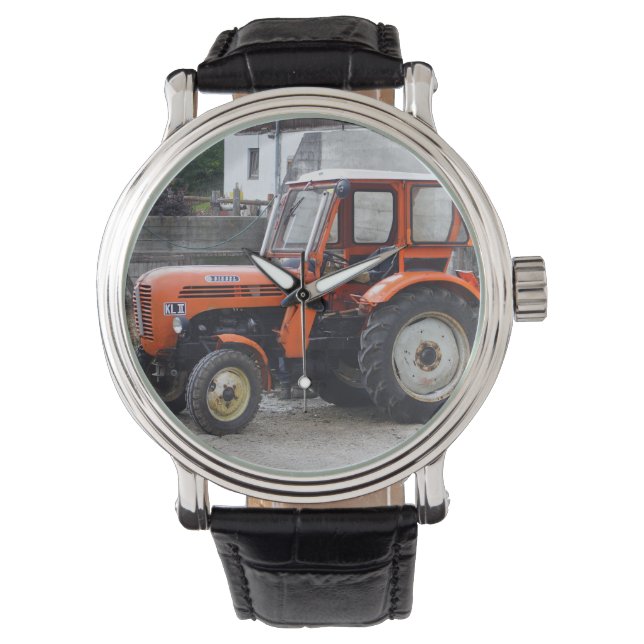 Oranje dieseltractor Steyr KL II Horloge (Voorkant)
