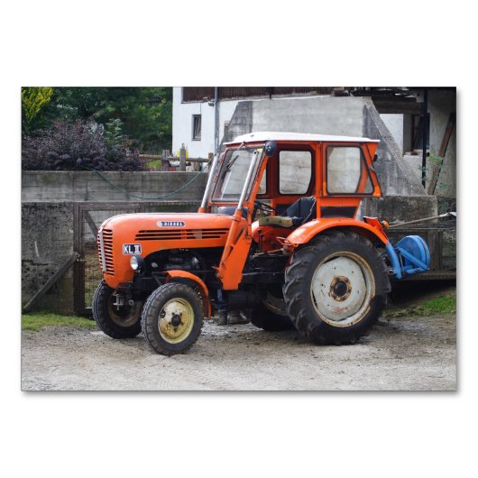 Oranje dieseltractor Steyr KL II Kaart (Voorkant)