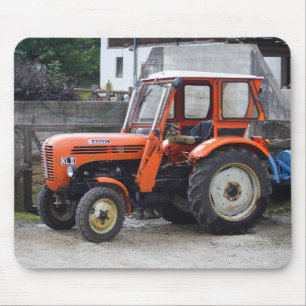 Oranje dieseltractor Steyr KL II Muismat