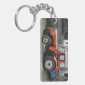 Oranje dieseltractor Steyr KL II Sleutelhanger (Voorkant Links)