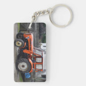 Oranje dieseltractor Steyr KL II Sleutelhanger (achterkant)